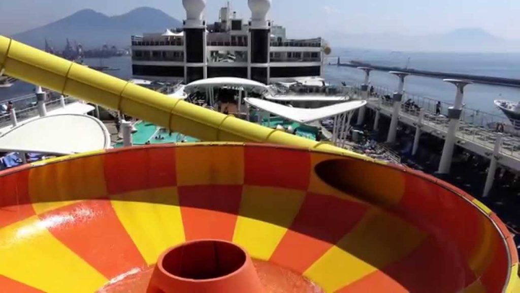 Slide at sea